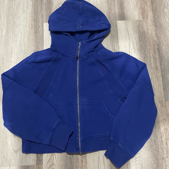 Lulu Lemon Blue Oversized Scuba Zip Hoodie - Picture 3 of 7